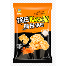 来伊份 脆爷糯米锅巴【蟹黄味】98g